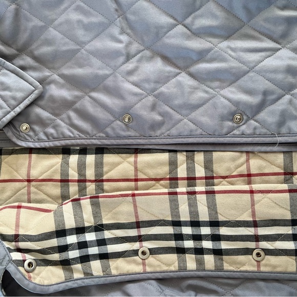 Burberry London Ecru Checked Lining Single Brusted Quilted lightweight jacket - Picture 5 of 8